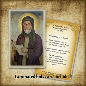 St. Ephrem the Syrian Plaque & Holy Card Gift Set