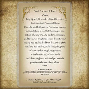 St. Frances of Rome Holy Card