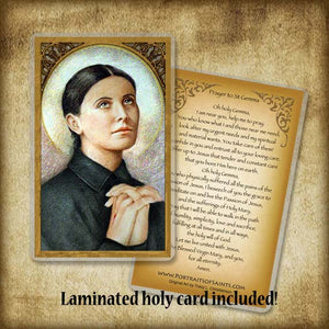 St. Gemma Galgani Plaque & Holy Card Gift Set