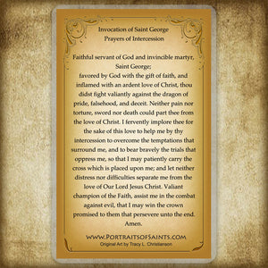 St. George Holy Card