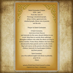 St. Germaine Cousin Holy Card