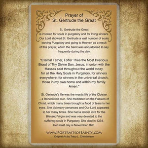 St. Gertrude the Great Holy Card