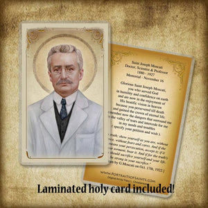 St. Giuseppe (Joseph) Moscati Plaque & Holy Card Gift Set