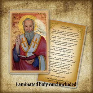 St. Gregory the Great Plaque & Holy Card Gift Set