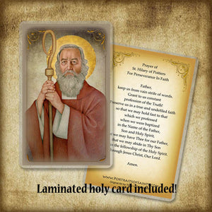 St. Hilary of Poitiers Plaque & Holy Card Gift Set