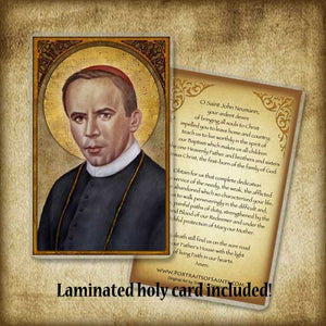 St. John Neumann Plaque & Holy Card Gift Set