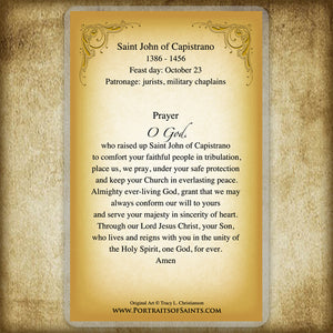 St. John of Capistrano Holy Card