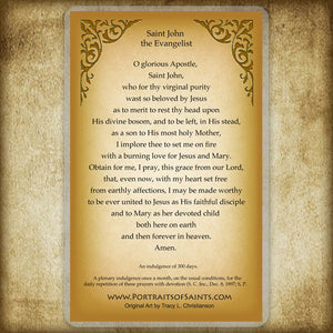 St. John the Evangelist Holy Card