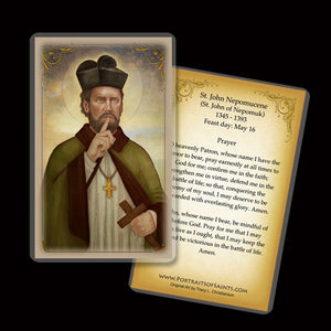 St. John Nepomucene Holy Card