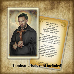 St. John of Avila Plaque & Holy Card Gift Set