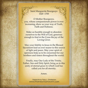 St. Marguerite Bourgeoys Holy Card