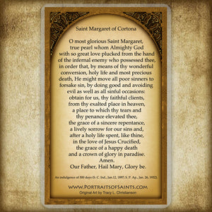 St. Margaret of Cortona Holy Card