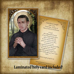 St. Rene Goupil Plaque & Holy Card Gift Set