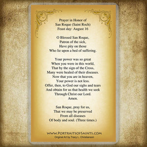 St. Roch (Rocco) Holy Card