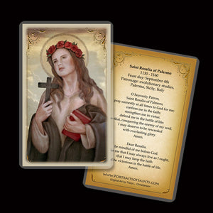 St. Rosalia of Palermo Holy Card