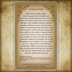 St. Teresa of Avila Holy Card