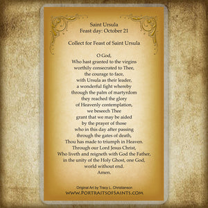 St. Ursula Holy Card