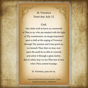 St. Veronica Holy Card