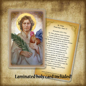 St. Vitus Plaque & Holy Card Gift Set