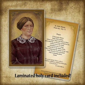 St. Zelie Martin Plaque & Holy Card Gift Set