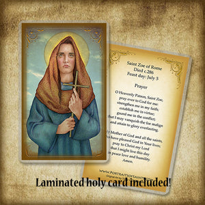 St. Zoe of Rome Pendant & Holy Card Gift Set