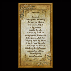 The Memorare Inspirational Plaque