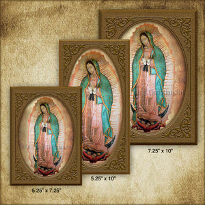 Our Lady of Guadalupe Plaque & Holy Card Gift Set