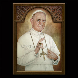 Pope St. Paul VI Plaque & Holy Card Gift Set