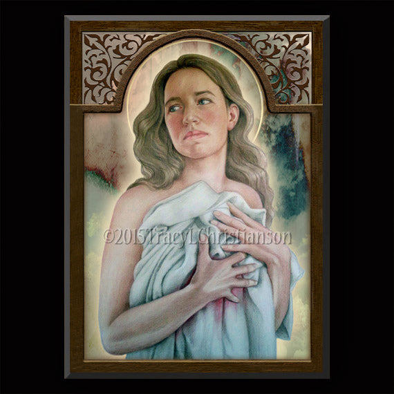St. Agatha Plaque & Holy Card Gift Set