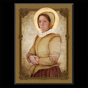 St. Anne Line Plaque & Holy Card Gift Set