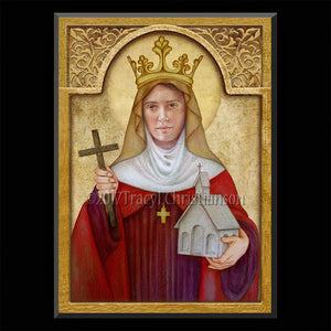 St. Audrey (Etheldreda) Plaque & Holy Card Gift Set