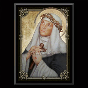 St. Catherine of Siena Plaque & Holy Card Gift Set