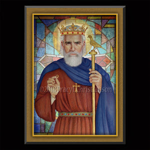 St. Edward the Confessor Plaque & Holy Card Gift Set