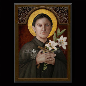 St. Gemma Galgani (B) Plaque & Holy Card Gift Set