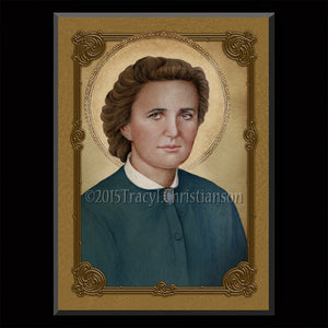 St. Gianna Molla (B) Plaque & Holy Card Gift Set