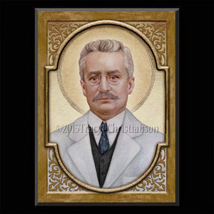 St. Giuseppe (Joseph) Moscati Plaque & Holy Card Gift Set