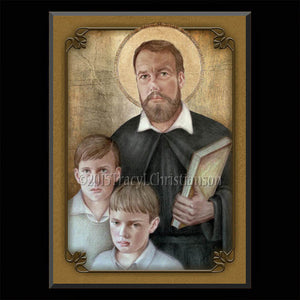 St. Jerome Emiliani Plaque & Holy Card Gift Set