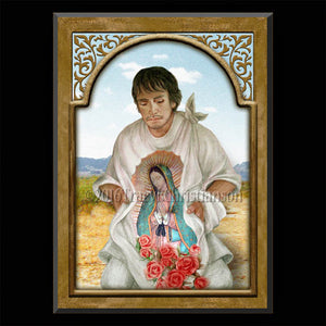 St. Juan Diego Plaque & Holy Card Gift Set