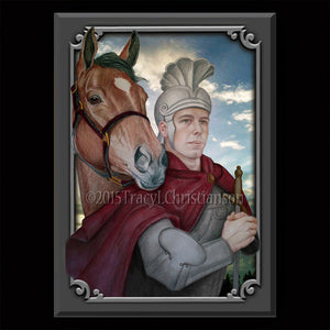 St. Martin of Tours Plaque & Holy Card Gift Set