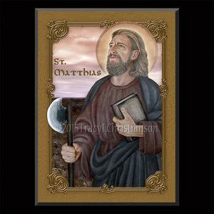 St. Matthias Plaque & Holy Card Gift Set