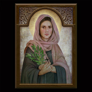 St. Olivia Plaque & Holy Card Gift Set