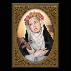 St. Rose of Lima Plaque & Holy Card Gift Set