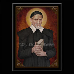 St. Vincent de Paul Plaque & Holy Card Gift Set