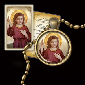 The Christ Child Pendant & Holy Card Gift Set