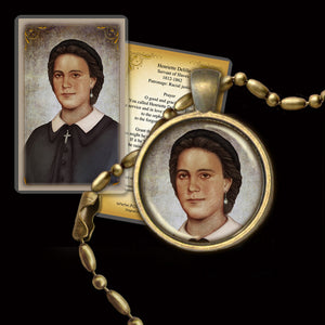 Henriette DeLille Pendant & Holy Card Gift Set