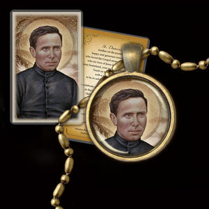 St. Damien of Molokai Pendant & Holy Card Gift Set