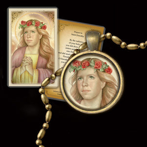 St. Dorothy Pendant & Holy Card Gift Set