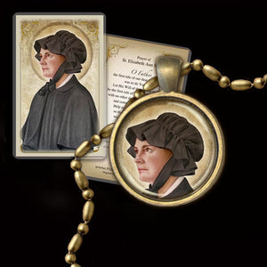 St. Elizabeth Ann Seton Pendant & Holy Card Gift Set