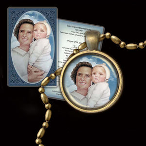 St. Gianna Beretta Molla Pendant & Holy Card Gift Set