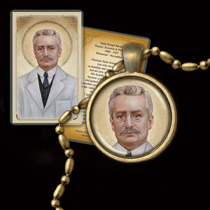 St. Giuseppe (Joseph) Moscati Pendant & Holy Card Gift Set